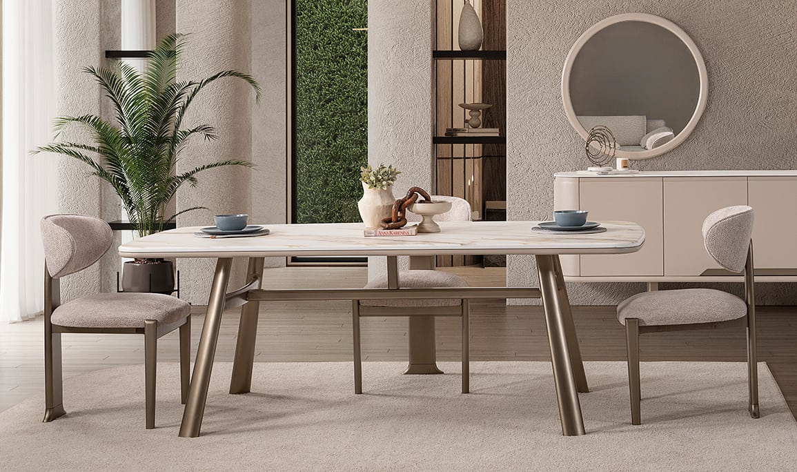 Medusa Home Mobilya - Nova Seramik Yemek Masası