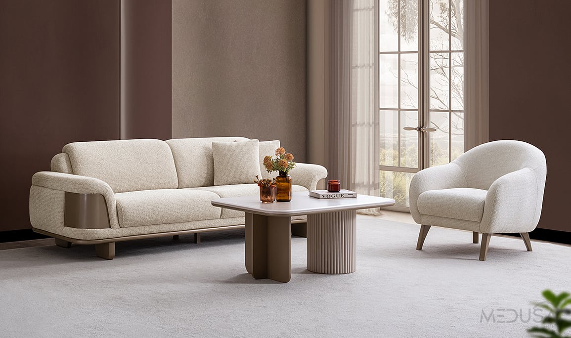 Medusa Home Mobilya - Novera New Vizon Üçlü Koltuk