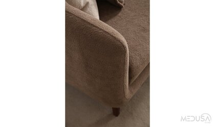 Medusa Home Mobilya - Novid Kahve Üçlü Koltuk