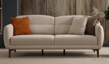 Medusa Home - Novid Krem Üçlü Koltuk Medusa Home - Novid Krem Üçlü Koltuk