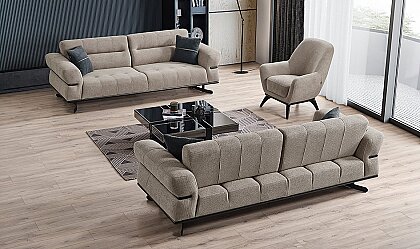 Medusa Home Mobilya - Octavia Metal Ayaklı Koltuk Takımı