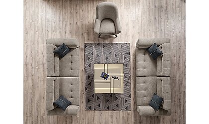 Medusa Home Mobilya - Octavia Metal Ayaklı Koltuk Takımı
