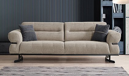 Octavia Metal Ayaklı Üçlü Koltuk