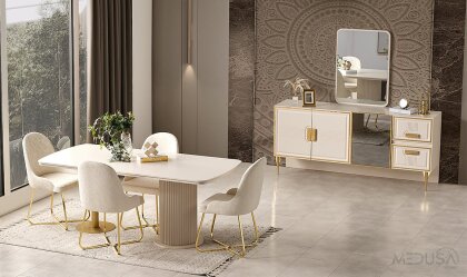Medusa Home Mobilya - Odda Lüx Yemek Odası