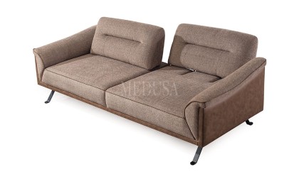 Medusa Home Mobilya - Odesi Metal Ayaklı Üçlü Koltuk