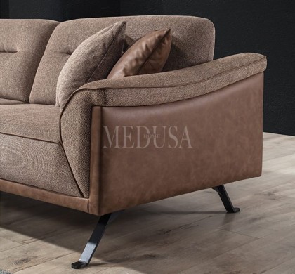 Medusa Home Mobilya - Odesi Metal Ayaklı Üçlü Koltuk