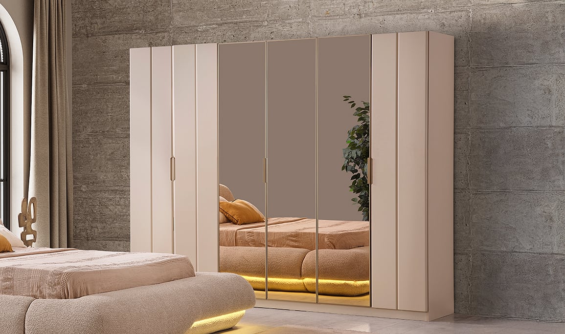 Medusa Home Mobilya - Olya 6 Kapaklı Gardırop