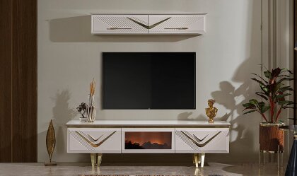 Medusa Home - Olympos Luxury Şömineli Tv Ünitesi Medusa Home - Olympos Luxury Şömineli Tv Ünitesi