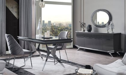 Medusa Home - Oriente Antrasit Yemek Odası Medusa Home - Oriente Antrasit Yemek Odası