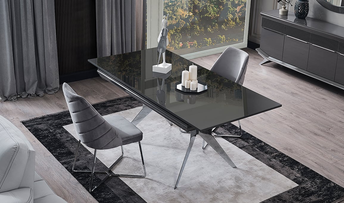 Medusa Home Mobilya - Oriente Antrasit Yemek Odası
