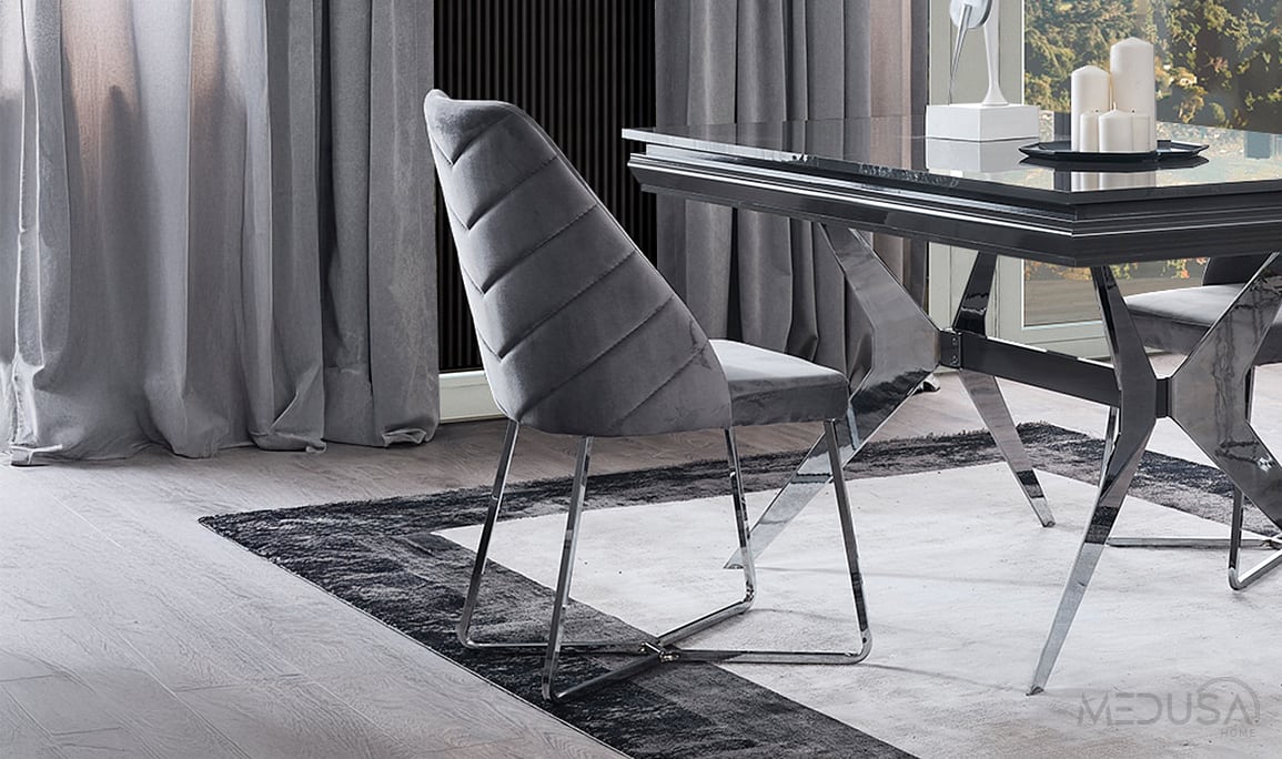 Medusa Home Mobilya - Oriente Antrasit Yemek Odası
