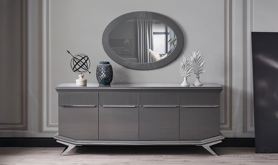 Medusa Home Mobilya - Oriente Antrasit Yemek Odası