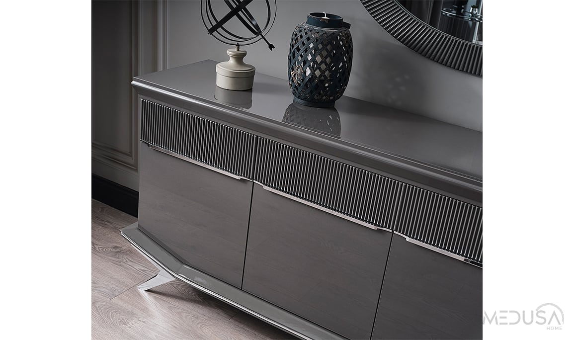 Medusa Home Mobilya - Oriente Antrasit Yemek Odası