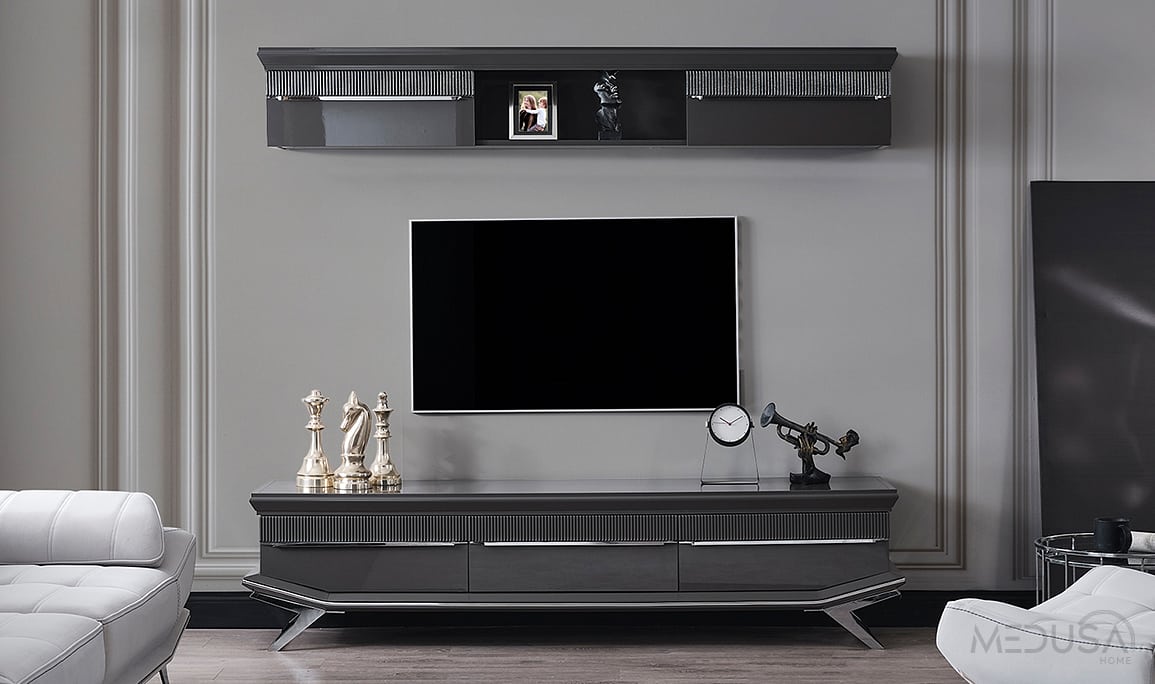 Medusa Home Mobilya - Oriente Antrasit Yemek Odası