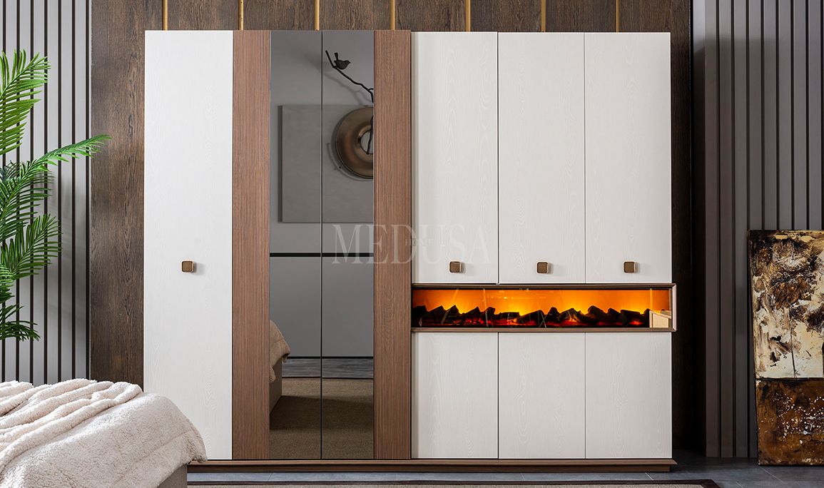 Medusa Home Mobilya - Orjin Şömineli Gardırop