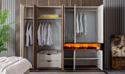 Medusa Home Mobilya - Orjin Şömineli Gardırop