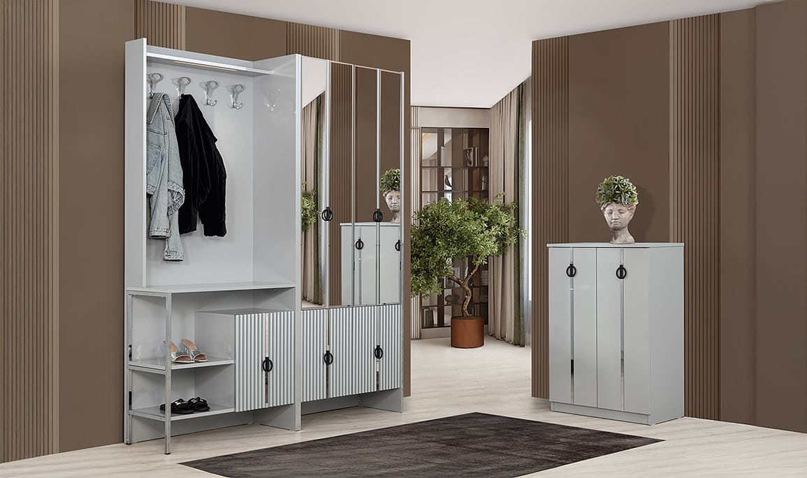 Medusa Home Mobilya - Orkide Silver Antre Seti