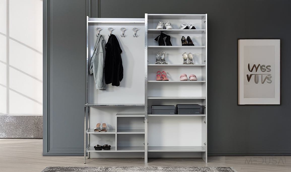 Medusa Home Mobilya - Orkide Silver Portmanto