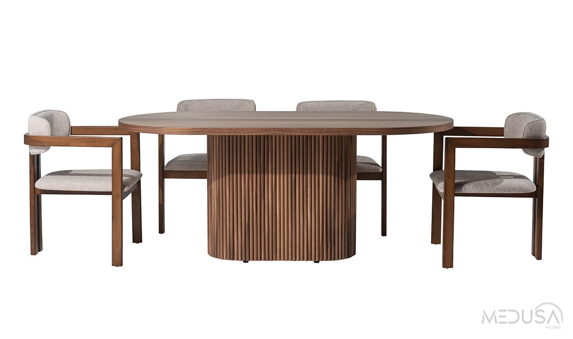 Medusa Home Mobilya - Orlando Ceviz Yemek Masası