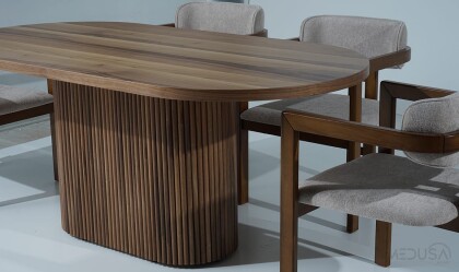 Medusa Home Mobilya - Orlando Ceviz Yemek Masası