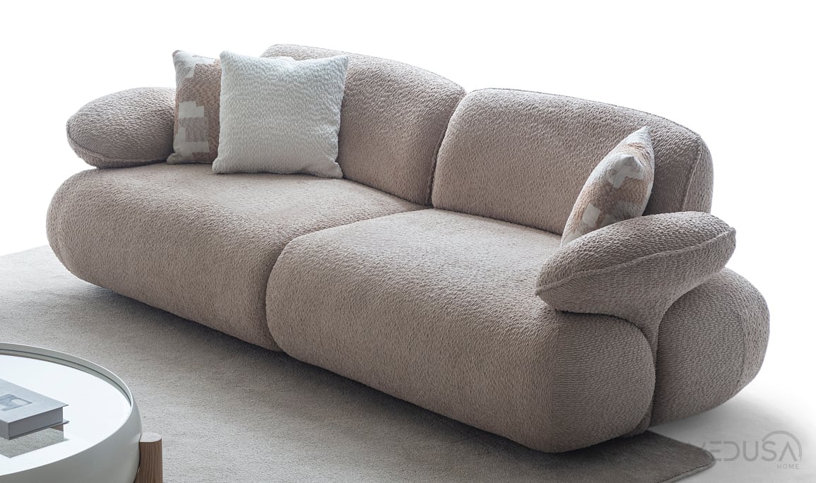 Medusa Home Mobilya - Orlando Kahve Üçlü Koltuk