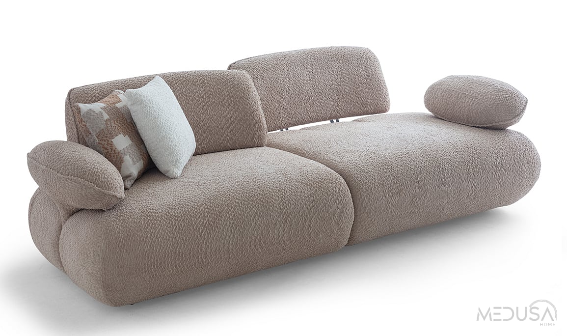 Medusa Home Mobilya - Orlando Kahve Üçlü Koltuk