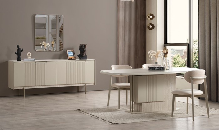 Medusa Home Mobilya - Orlando Yemek Odası - Metal Yemek Odaları