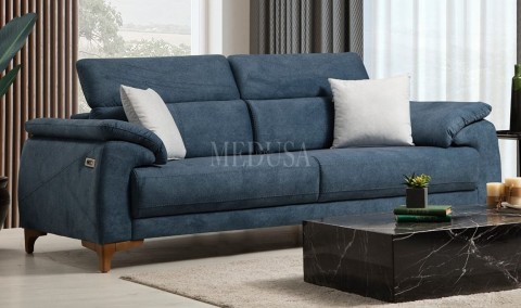 Medusa Home Mobilya - Oscar Üçlü Koltuk Lacivert