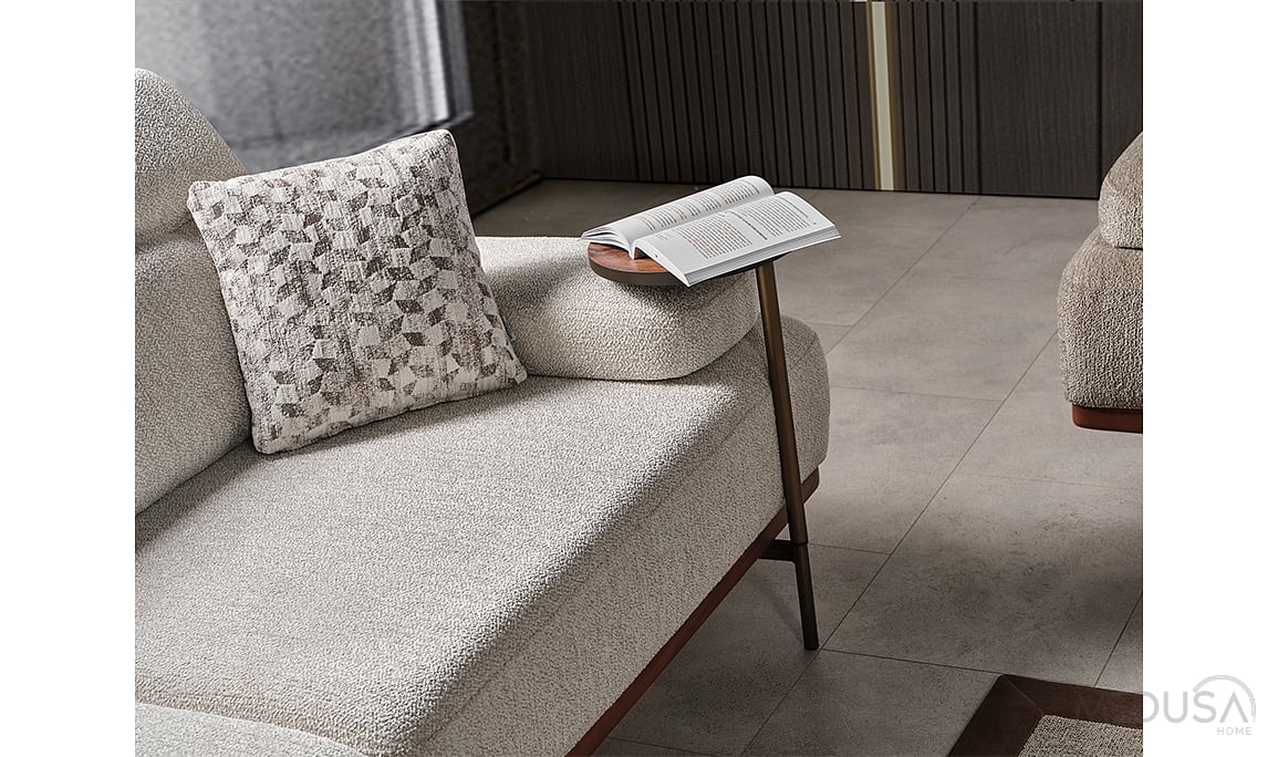 Medusa Home Mobilya - Oslin Beyaz Üçlü Koltuk