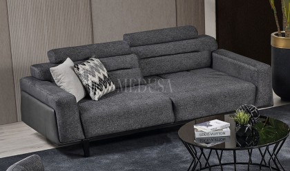 Medusa Home Mobilya - Oslo New Üçlü Koltuk Antrasit