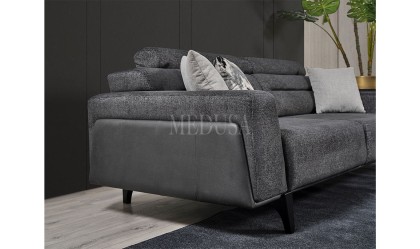Medusa Home Mobilya - Oslo New Üçlü Koltuk Antrasit