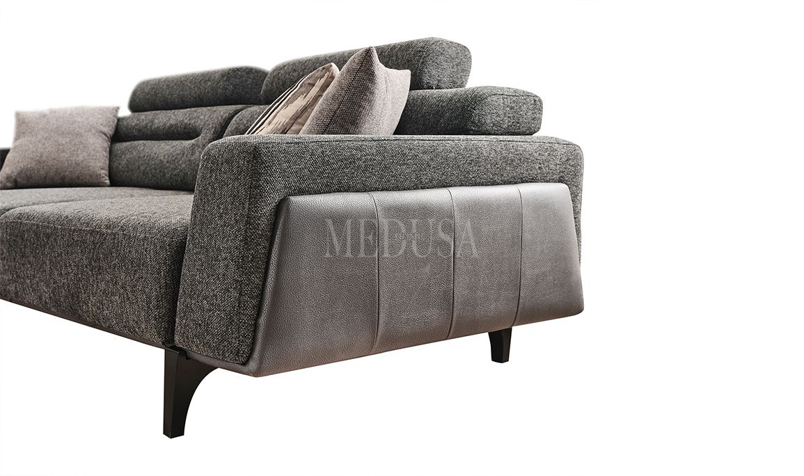 Medusa Home Mobilya - Oslo Üçlü Koltuk Antrasit