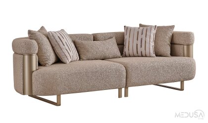 Medusa Home Mobilya - Osvin Luxury Üçlü Koltuk