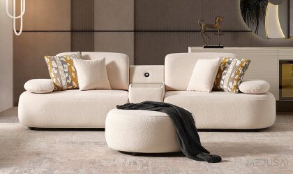 Medusa Home Mobilya - Öykü Sehpalı Üçlü Koltuk