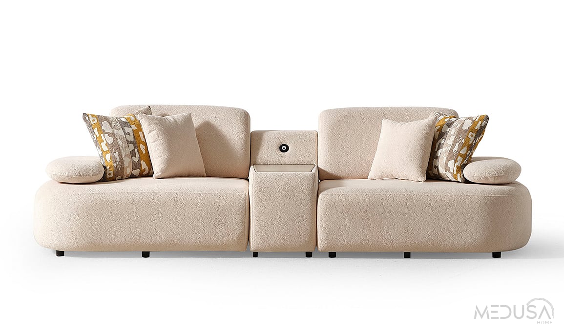 Medusa Home Mobilya - Öykü Sehpalı Üçlü Koltuk