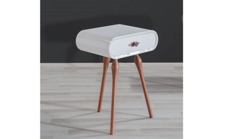 Medusa Home Mobilya - Özgür Yan Sehpa Beyaz