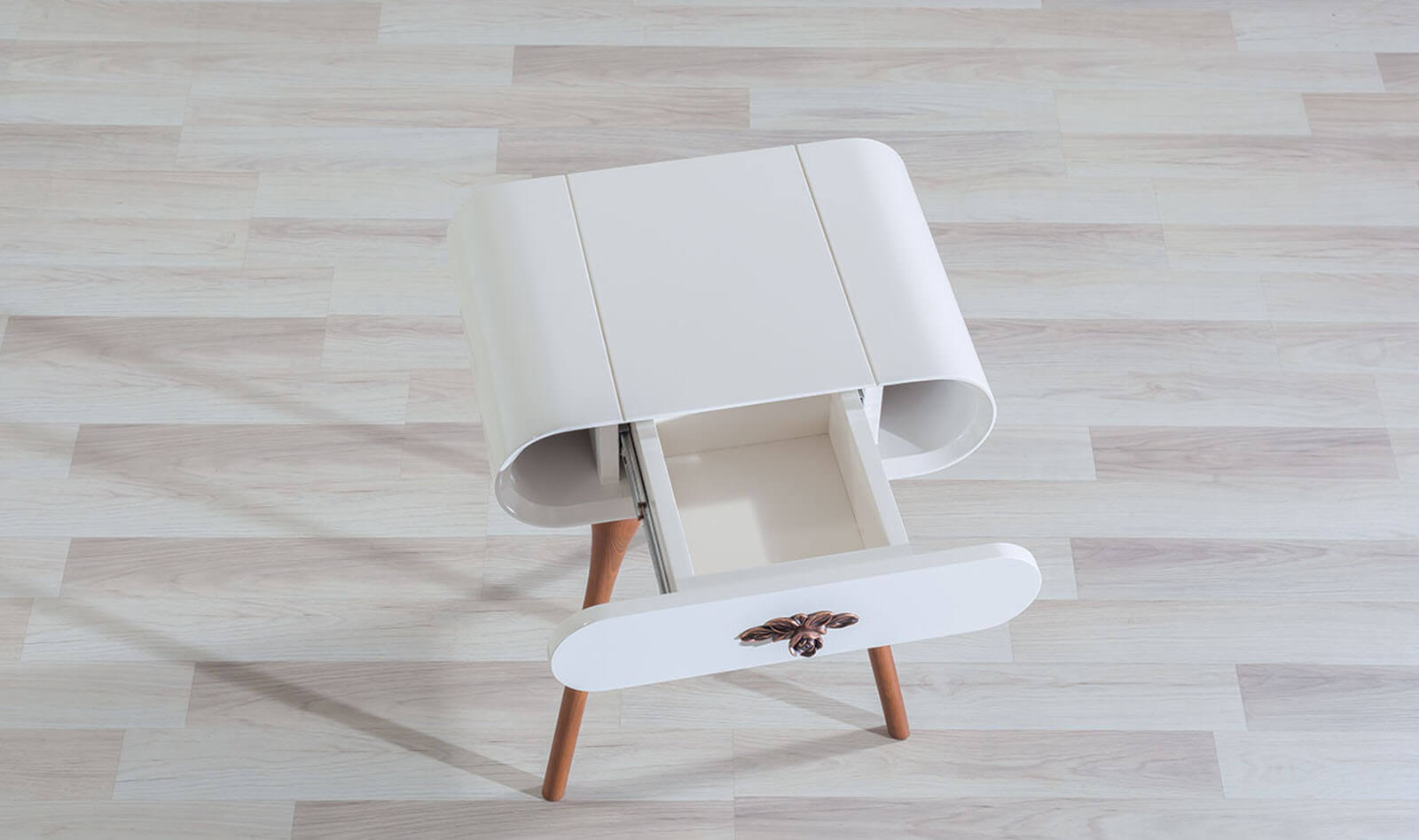 Medusa Home Mobilya - Özgür Yan Sehpa Beyaz