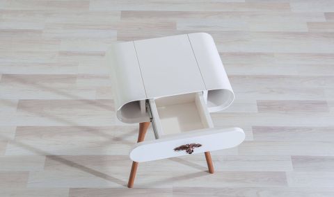 Medusa Home Mobilya - Özgür Yan Sehpa Beyaz