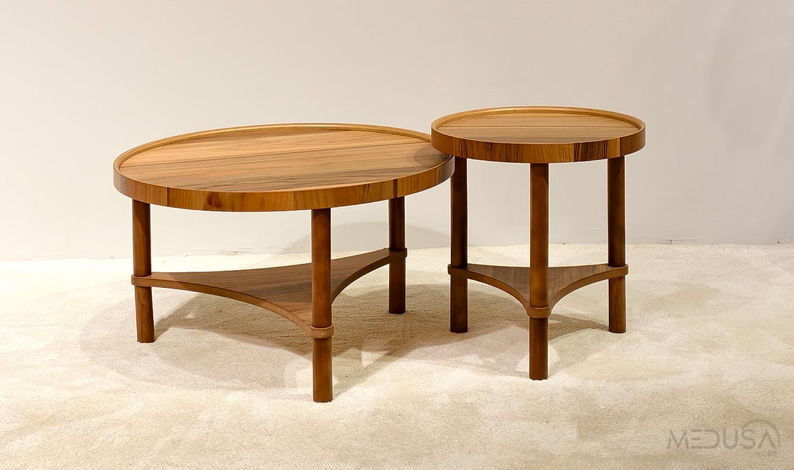 Medusa Home Mobilya - Pablo Ceviz Sehpa Seti