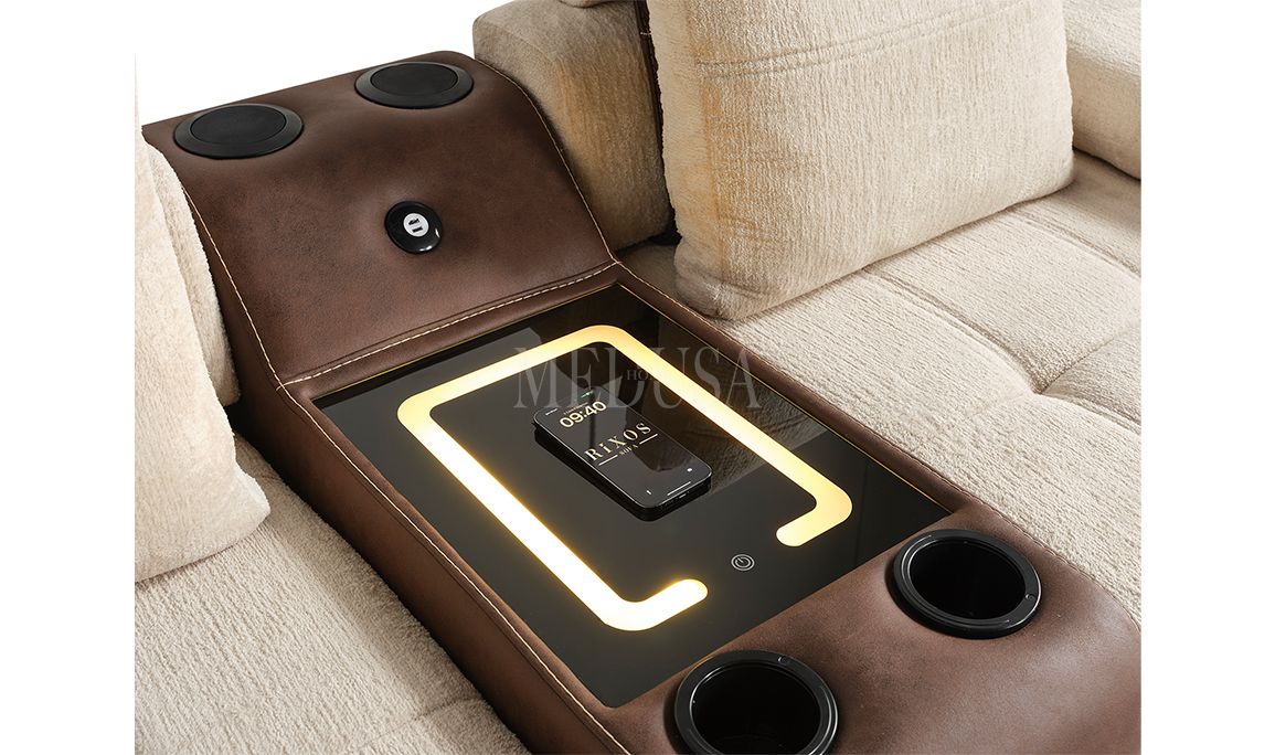 Medusa Home Mobilya - Pablo Ses Sistemli Üçlü Koltuk