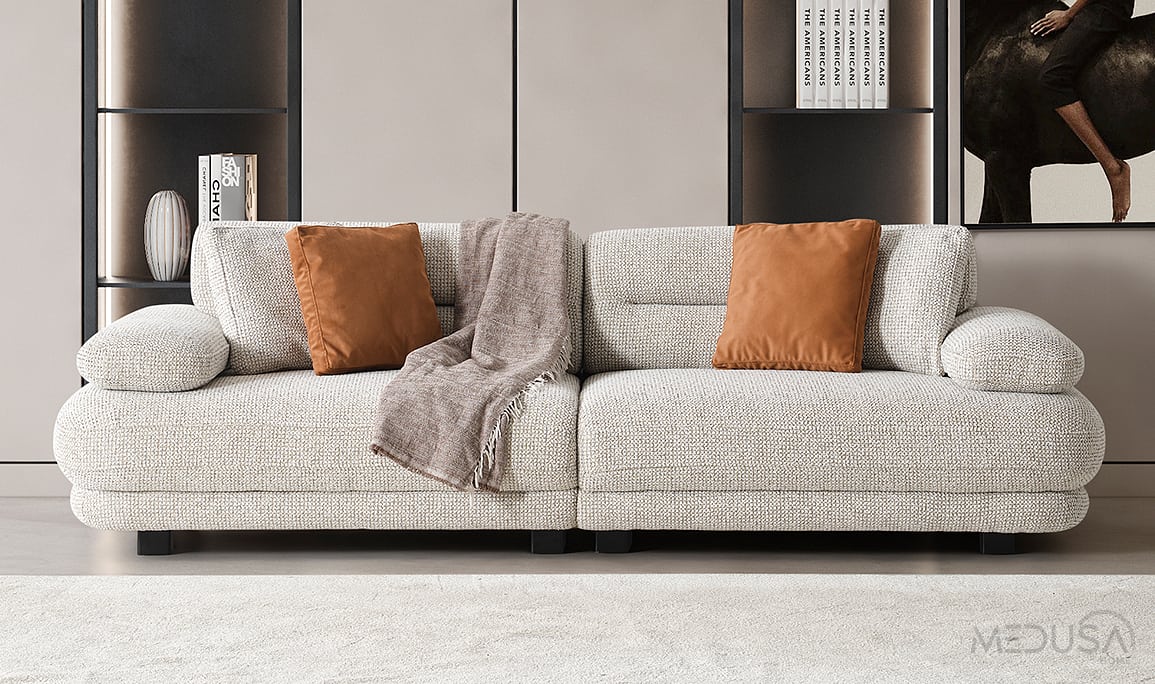 Medusa Home Mobilya - Pagoda Dinlenme Mekanizmalı Üçlü Koltuk