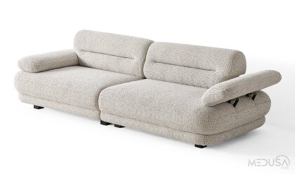 Medusa Home Mobilya - Pagoda Dinlenme Mekanizmalı Üçlü Koltuk
