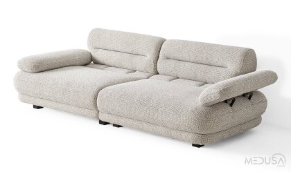 Medusa Home Mobilya - Pagoda Dinlenme Mekanizmalı Üçlü Koltuk
