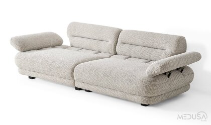 Medusa Home Mobilya - Pagoda Dinlenme Mekanizmalı Üçlü Koltuk