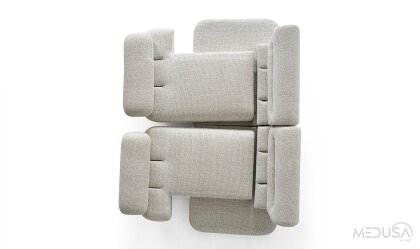 Medusa Home Mobilya - Pagoda Dinlenme Mekanizmalı Üçlü Koltuk