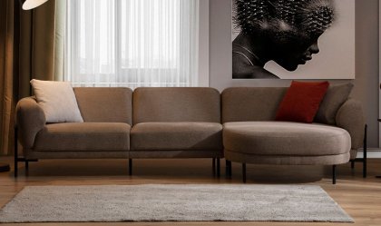 Medusa Home Mobilya - Palermo Koltuk Takımı L+3+1 Kahve