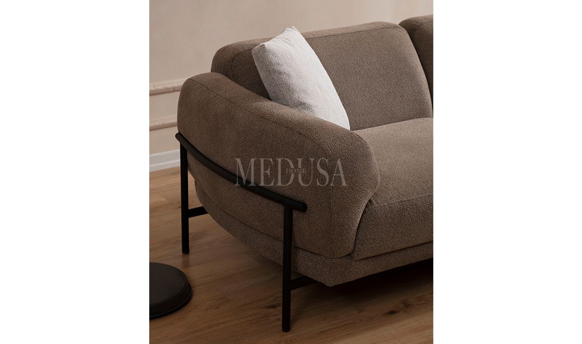 Medusa Home Mobilya - Palermo Koltuk Takımı L+3+1 Kahve