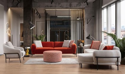Medusa Home - Palermo Koltuk Takımı L+3+1 Kremit Medusa Home - Palermo Koltuk Takımı L+3+1 Kremit
