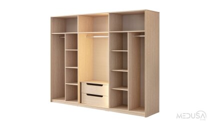 Medusa Home Mobilya - Panama Meşe Gardırop v2