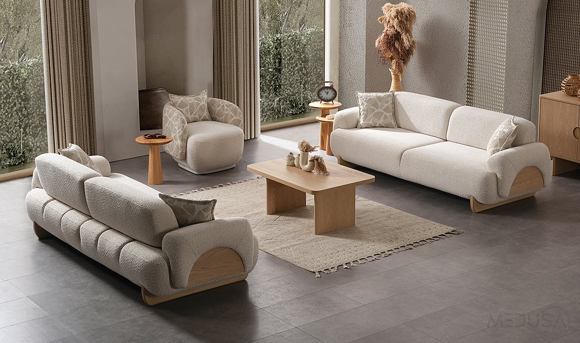 Medusa Home Mobilya - Panama Meşe Koltuk Takımı